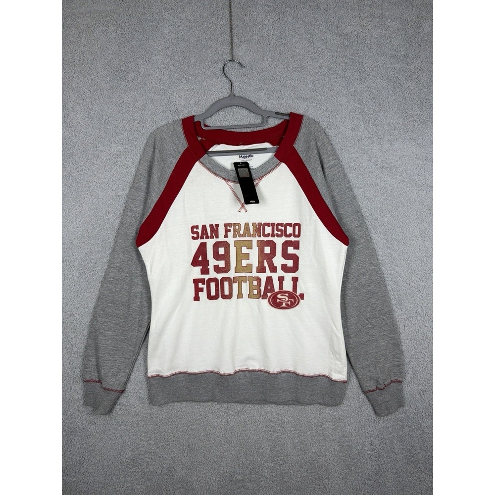 Majestic San Francisco 49ers Team Apparel‎ Sweatshirt Women's Size L NWT
